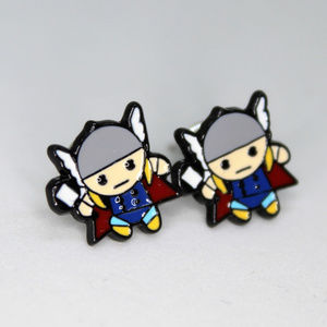 Thor Enameled Stud Earrings